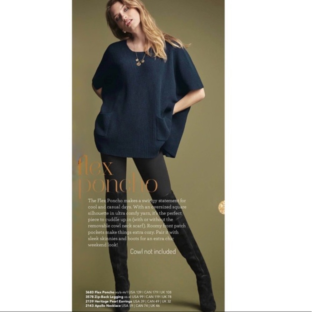 Cabi Flex Poncho in Sapphire